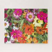 Zinnia Flower Garden Floral Legpuzzel (Horizontaal)