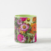 Zinnia Flower Garden Floral Mok (Midden)