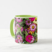 Zinnia Flower Garden Floral Mok (Voorkant links)