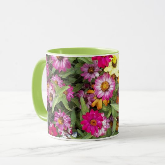 Zinnia Flower Garden Floral Mok (Voorkant links)