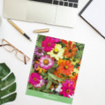 Zinnia Flower Garden Floral Planner<br><div class="desc">Deze maandelijkse/wekelijkse kalender-planner houdt al uw toekomstige activiteiten en programma's in één,  handige plaats georganiseerd en bevat het foto-afbeelding van een zomertuin van kleurrijke Zinnias. Een mooi,  bloemetjesontwerp! Selecteer uw plannerstijl en draadkleur.</div>