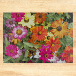 Zinnia Flower Garden Floral Snijplank