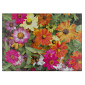 Zinnia Flower Garden Floral Snijplank (Voorkant)
