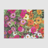Zinnia Flower Garden Floral Tissuepapier (Voorkant)