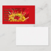 Zinnia Flower Heart Visitekaartje (Voorkant / Achterkant)