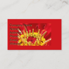 Zinnia Flower Heart Visitekaartje