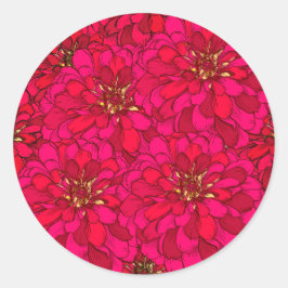 Zinnia Flower Ronde Sticker