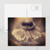 Zinnia Flower Simpler Times Inspirerend Briefkaart (Voorkant / Achterkant)