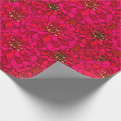 Zinnia Flower Wrapping Paper Cadeaupapier (Hoek)