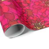 Zinnia Flower Wrapping Paper Cadeaupapier (Rol Hoek)