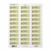 Zinnia Flowers Monogram Initiaal B Etiket (Full Sheet)