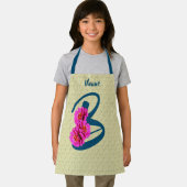 Zinnia Flowers Monogram Initiaal B Naam Schort (Insitu)