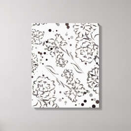  Zinnia Flowers Tekening Canvas Afdruk