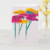 Zinnia Fun Kaart (Gele Bloem)