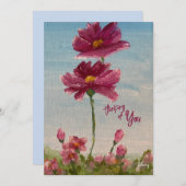 Zinnia garden Notecard Bedankkaart (Voorkant / Achterkant)
