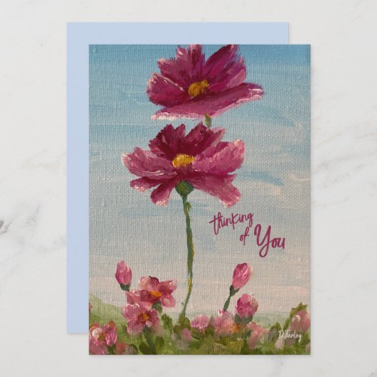 Zinnia garden Notecard Bedankkaart (Voorkant / Achterkant)
