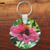 Zinnia Honey Bee Sleutelhanger (Voorkant)