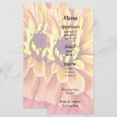 Zinnia in tinten oranje menu (Voorkant / Achterkant)