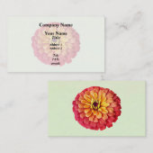 Zinnia in tinten van Sinaasappel Visitekaartje (Voorkant / Achterkant)