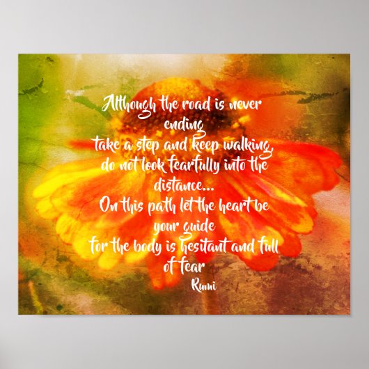 Zinnia Inspirerend citaat Poster (Voorkant)