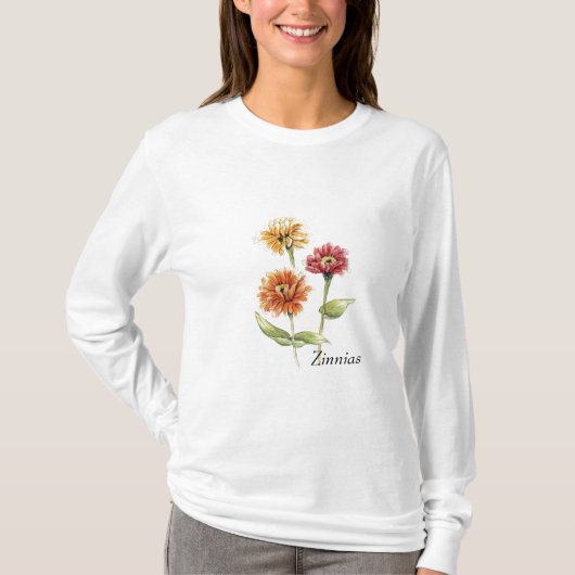 Zinnia Lange-Slaapgeten Shirt (Voorkant)