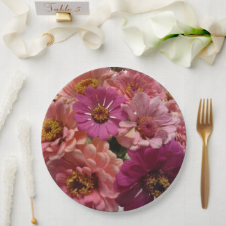 Zinnia Paper Borden voor een tuinfeest of evenemen Papieren Bordje