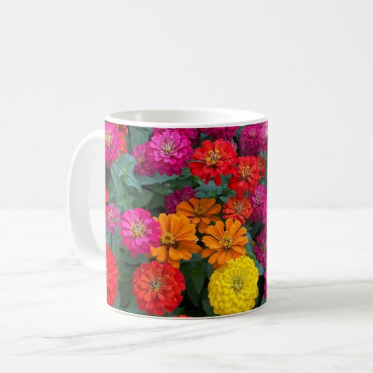 Zinnia Paradise Koffiemok (Voorkant links)