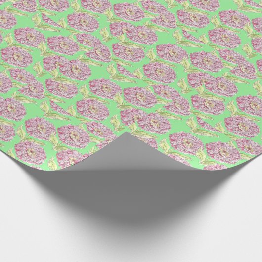 Zinnia Pattern Cadeaupapier (Hoek)