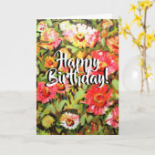 Zinnia Pattern Kaart (Gele Bloem)