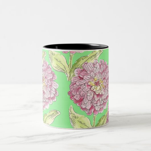 Zinnia Pattern op een Mok (Center)