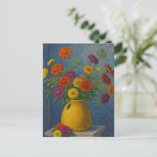 Zinnia  Postcard Briefkaart (Staand voorkant)