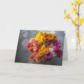 Zinnia Rainbow - Lege Kaart (Gele Bloem)