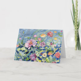 "Zinnia Riot" Blank Notecard Bedankkaart