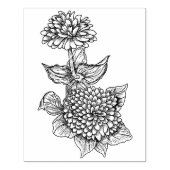 Zinnia Rubberstempel (Afrduk)