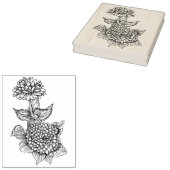Zinnia Rubberstempel (Gestempeld)
