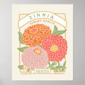 Zinnia Seed Packet Poster (Voorkant)