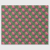 ZINNIA - Vibrant Pink and Cream - ECHO Print. Cadeaupapier (Vlak)
