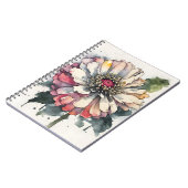 Zinnia - Watercolor flowers Notitieboek (Linkerzijde)