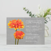 Zinnia Wedding Invitations Kaart (Staand voorkant)