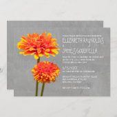 Zinnia Wedding Invitations Kaart (Voorkant / Achterkant)