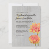  Zinnia Wedding Invitations Kaart (Voorkant)