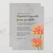  Zinnia Wedding Invitations Kaart (Voorkant / Achterkant)