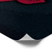 Zinnia Woodcut Poster (Hoek)