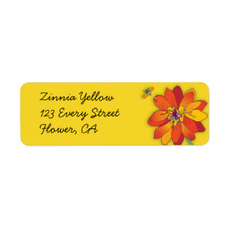 "Zinnia Yellow" Etiket