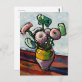 Zinnias bloemenschilderij Briefkaart (Voorkant / Achterkant)