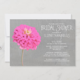 Zinnias Bridal Shower Invitations Kaart
