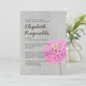  Zinnias Bridal Shower Invitations Kaart (Staand voorkant)