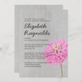 Zinnias Bridal Shower Invitations Kaart (Voorkant / Achterkant)