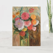 Zinnia's en Asters | Tadeusz Makowski Kaart (Voorkant)