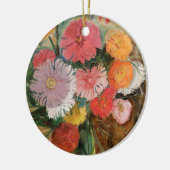 Zinnia's en Asters | Tadeusz Makowski Keramisch Ornament (Links)